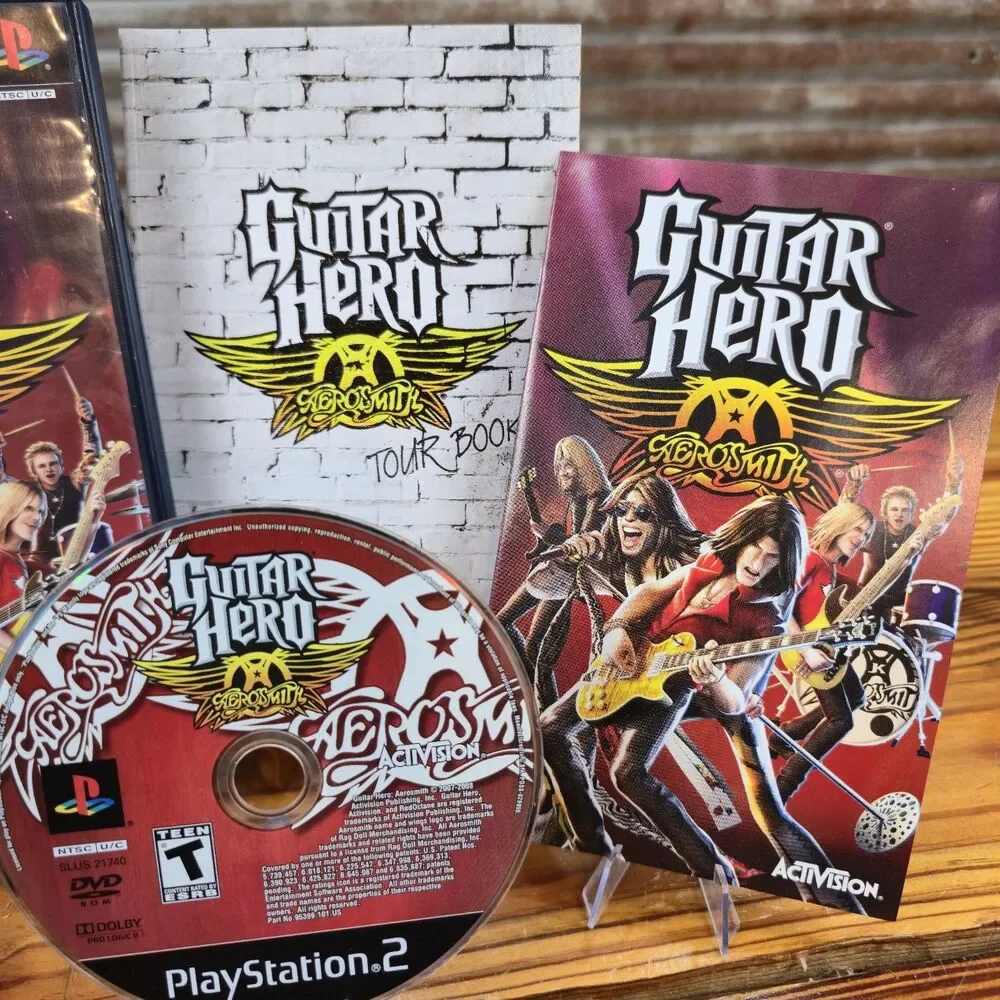 Guitar Hero Aerosmith Sony PlayStation 2 PS2 Game Complete!